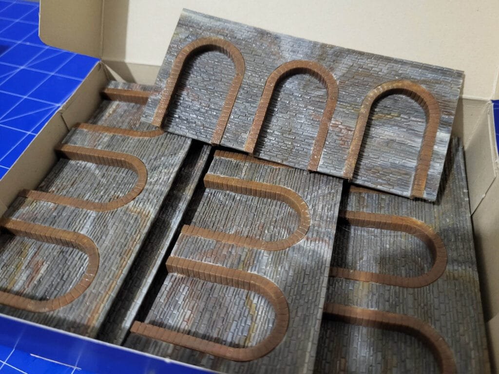 Plaque de décors de mur avec arcades en pierre Naturelle