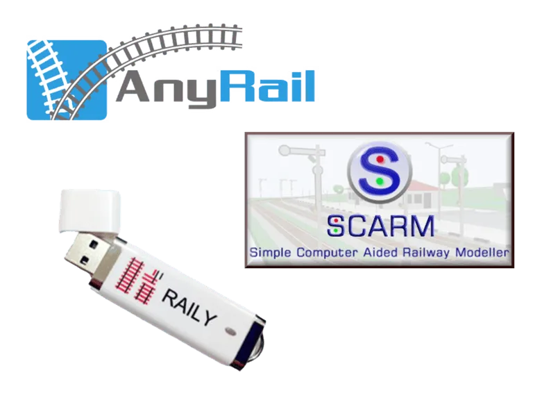 Logos AnyRail et SCARM avec clé USB Raily 4