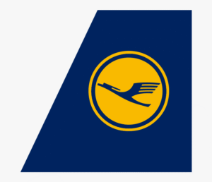 Logo Lufthansa avion jaune bleu