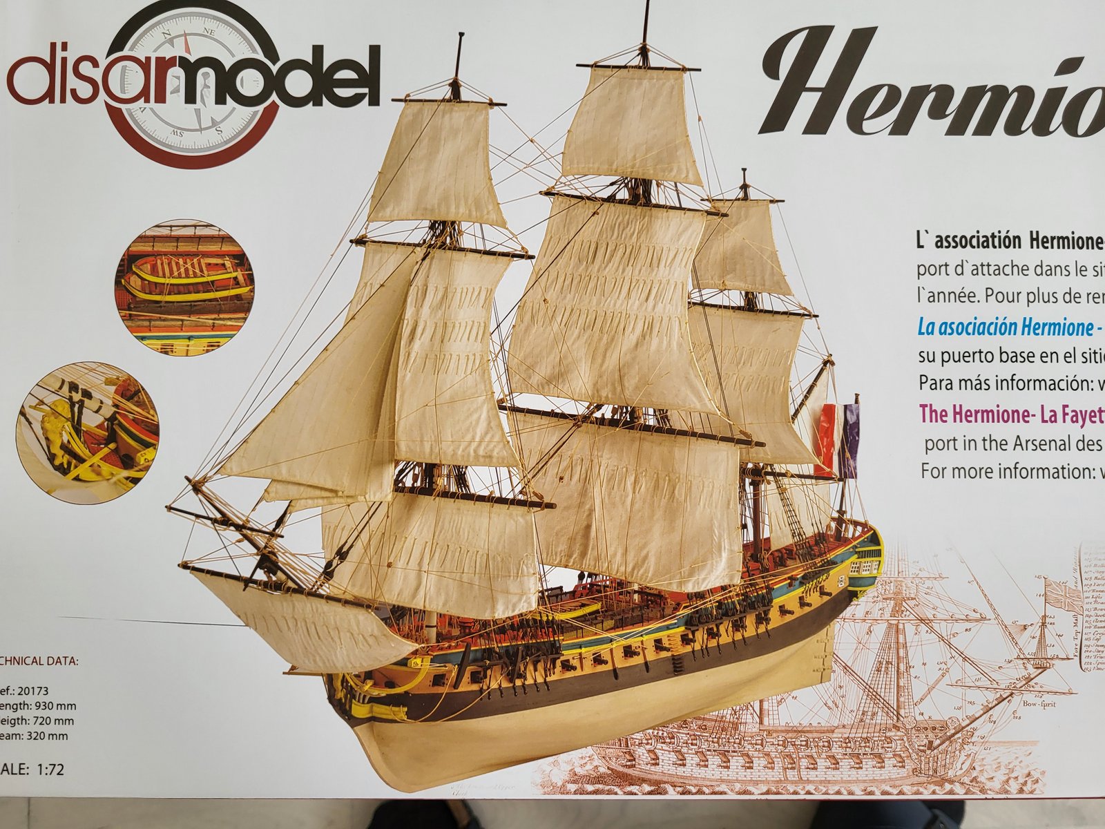 Maquette – L’hermione – La Fayette Maquette "l'Hermione la Fayette"