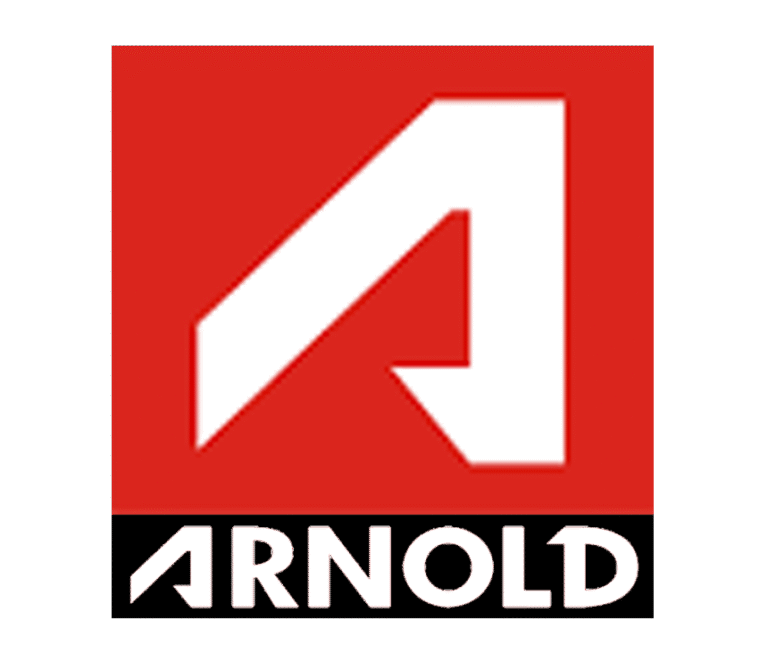Logo Arnold flèche rouge blanc noir