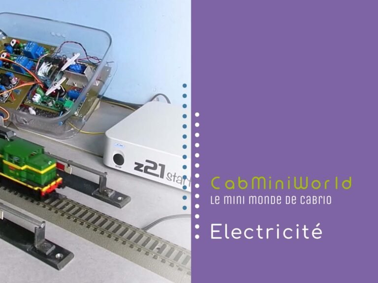 Maquette ferroviaire électrique CabMiniWorld avec circuits imprimés