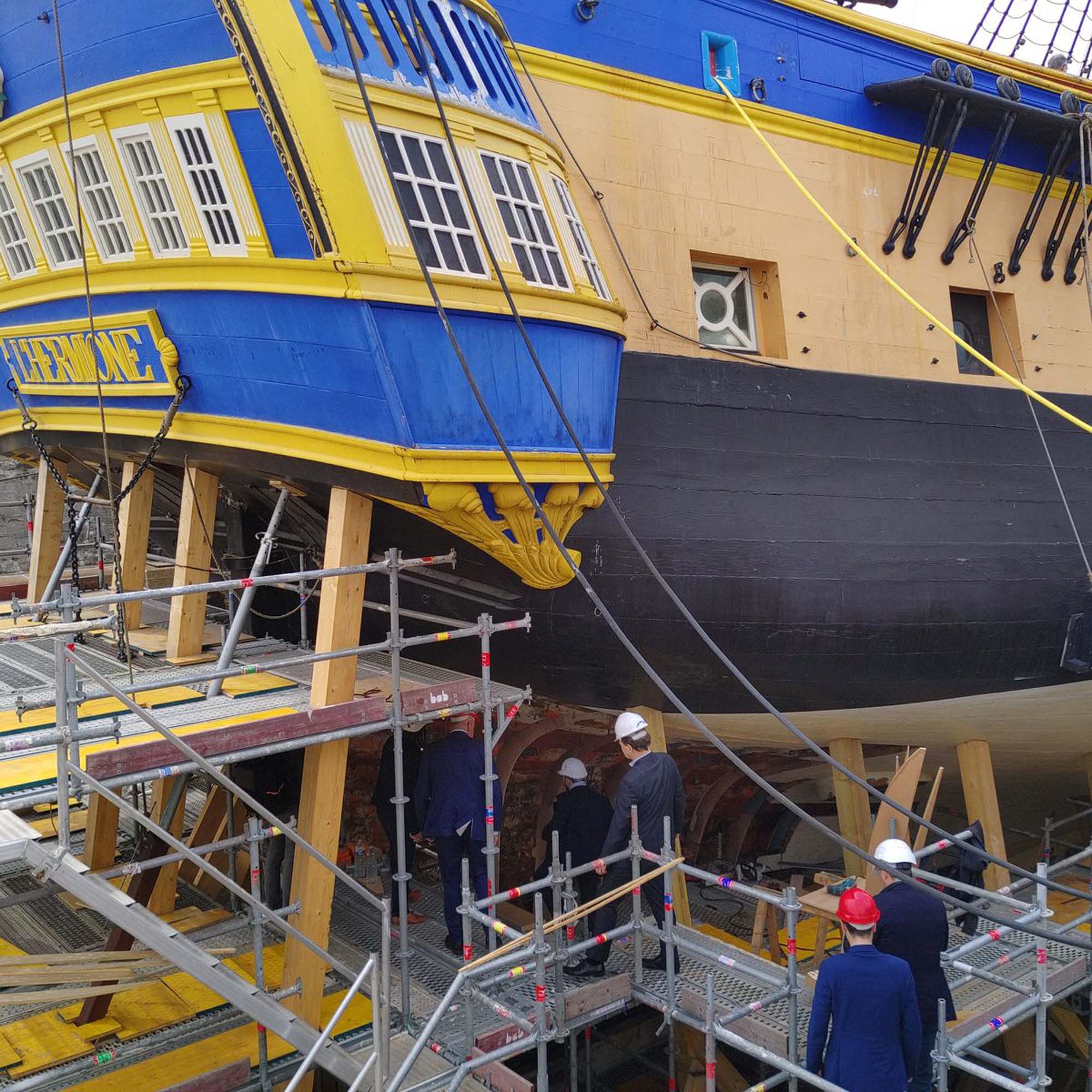 L'Hermione en cale seche