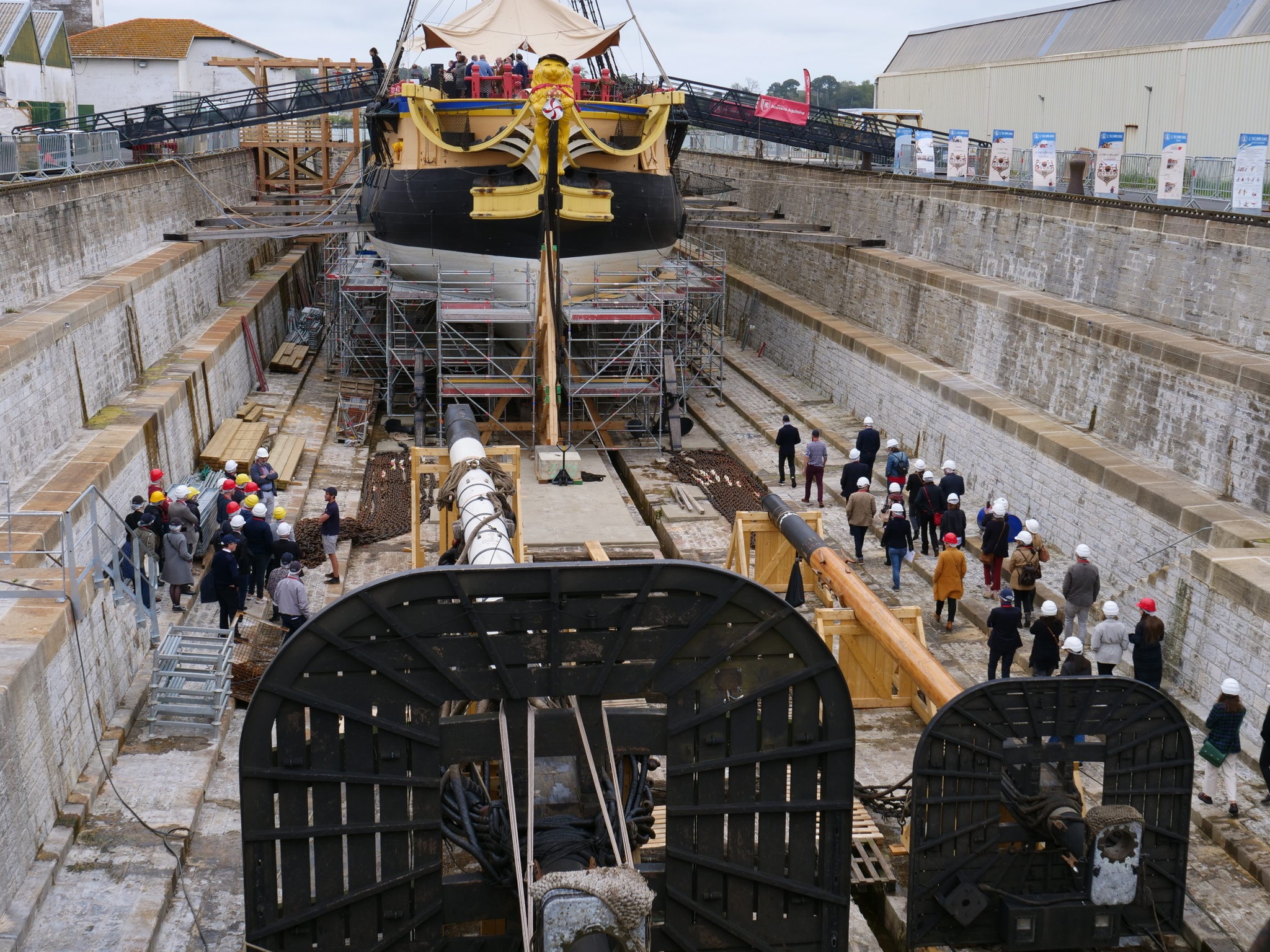 L'Hermione en cale seche