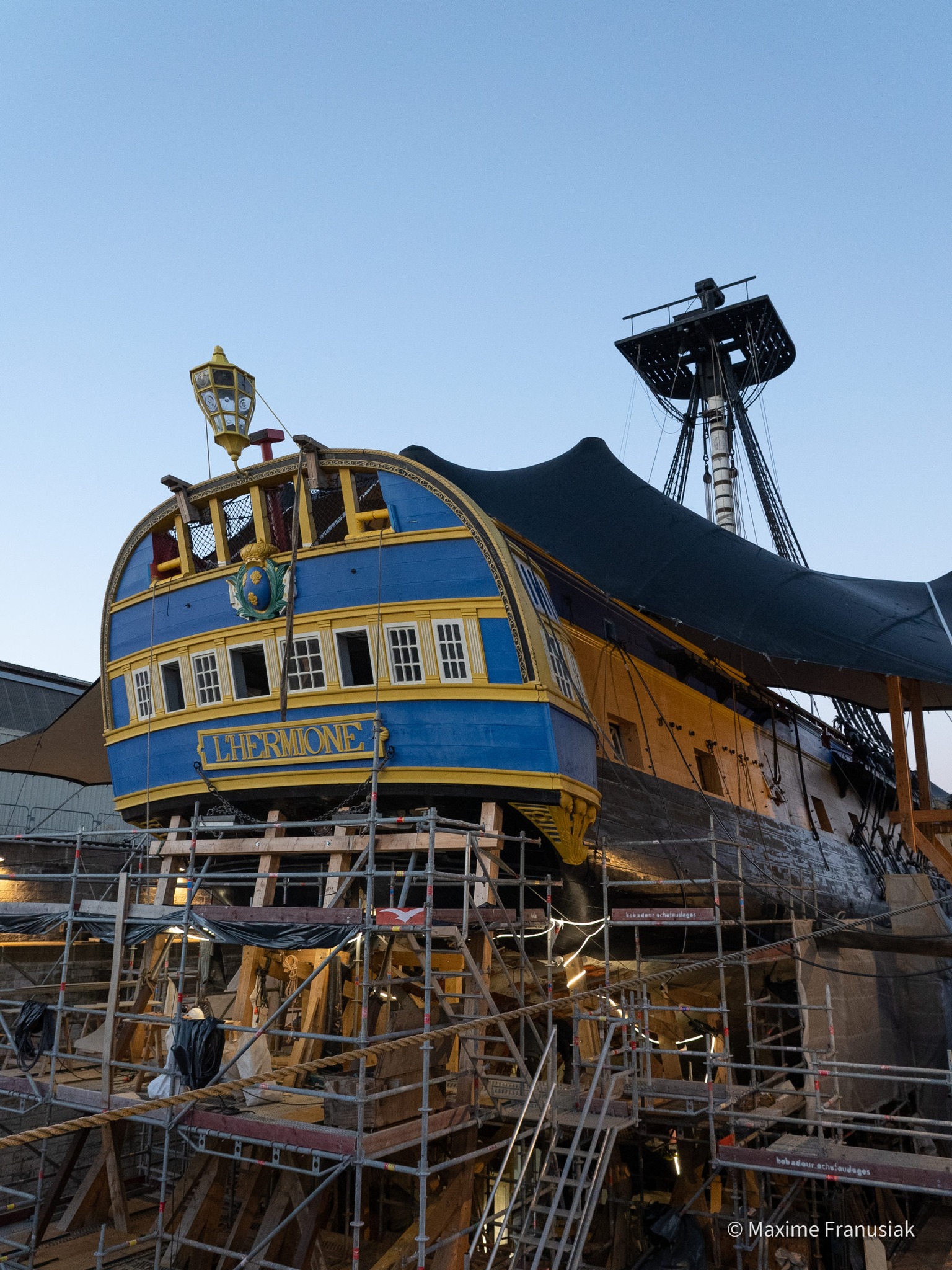 L'Hermione en cale seche