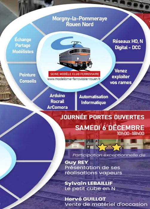 Affiche Journée Portes Ouvertes Club Ferroviaire Rouen