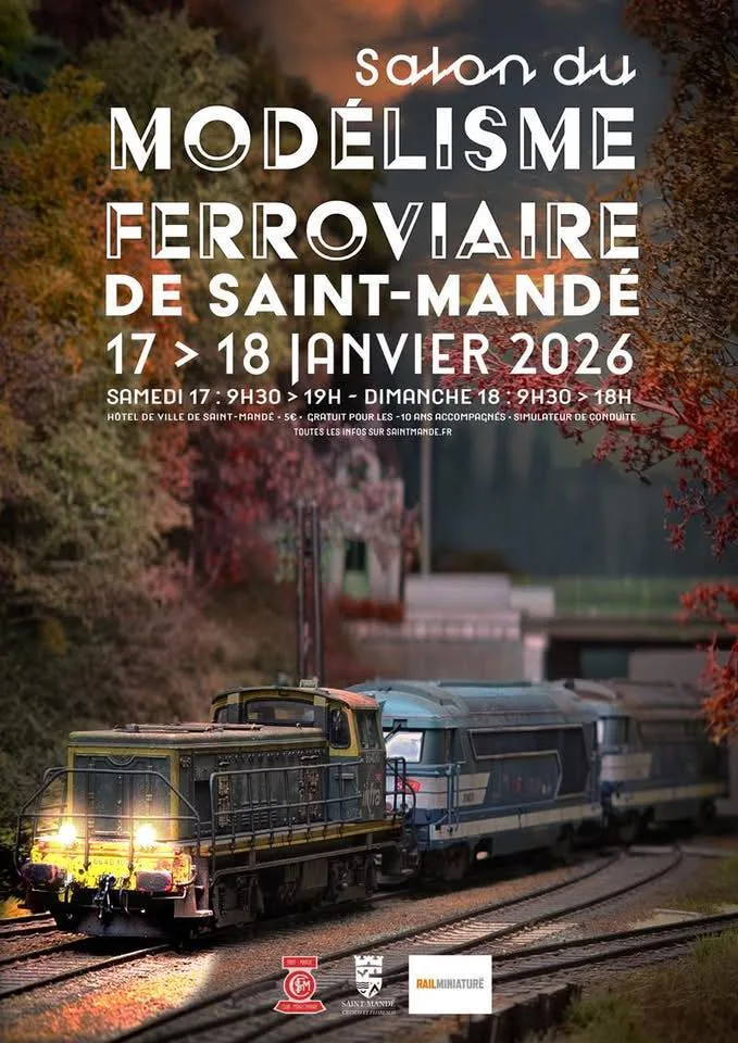 Affiche Salon modélisme ferroviaire Saint-Mandé 2026