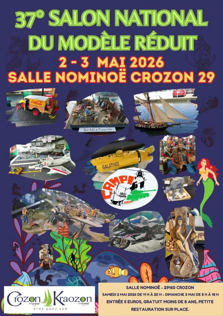 Affiche 37e Salon National Modèle Réduit mai 2026 Crozon