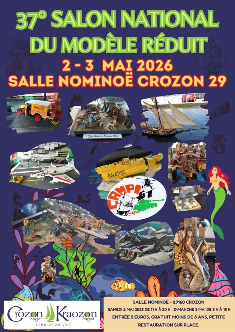 Affiche 37e Salon National Modèle Réduit mai 2026 Crozon