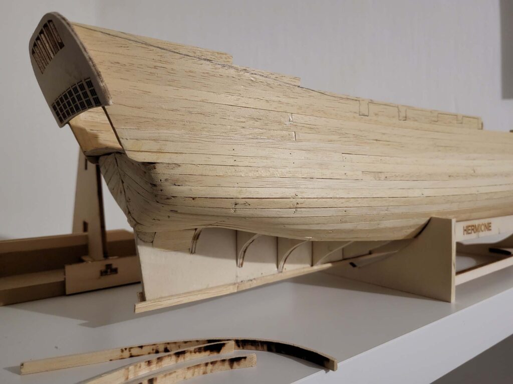 Pose des fenêtres du chateau