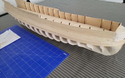 Pose des bordées de la coque