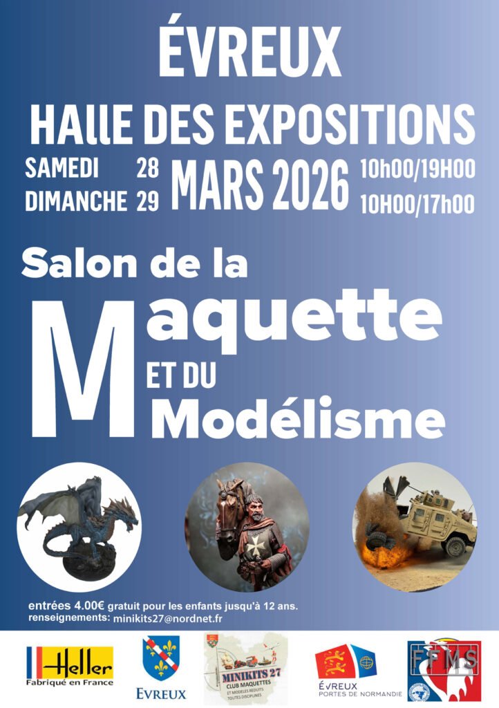 Affiche salon maquette modélisme Évreux mars 2026