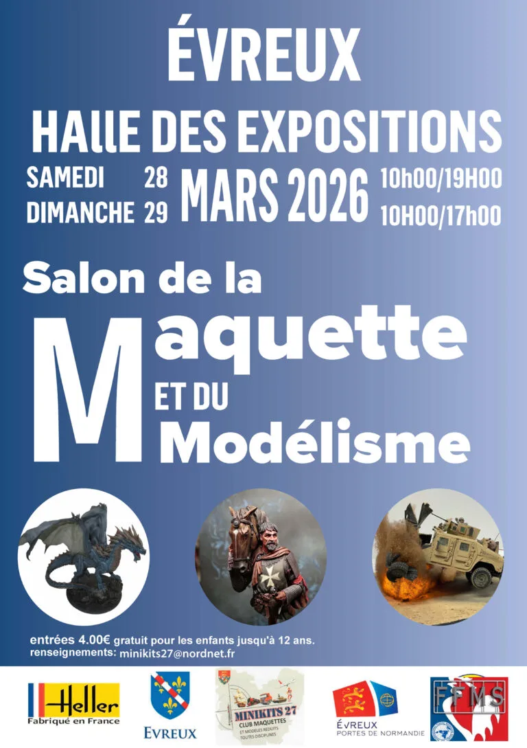 Affiche salon maquette modélisme Évreux mars 2026