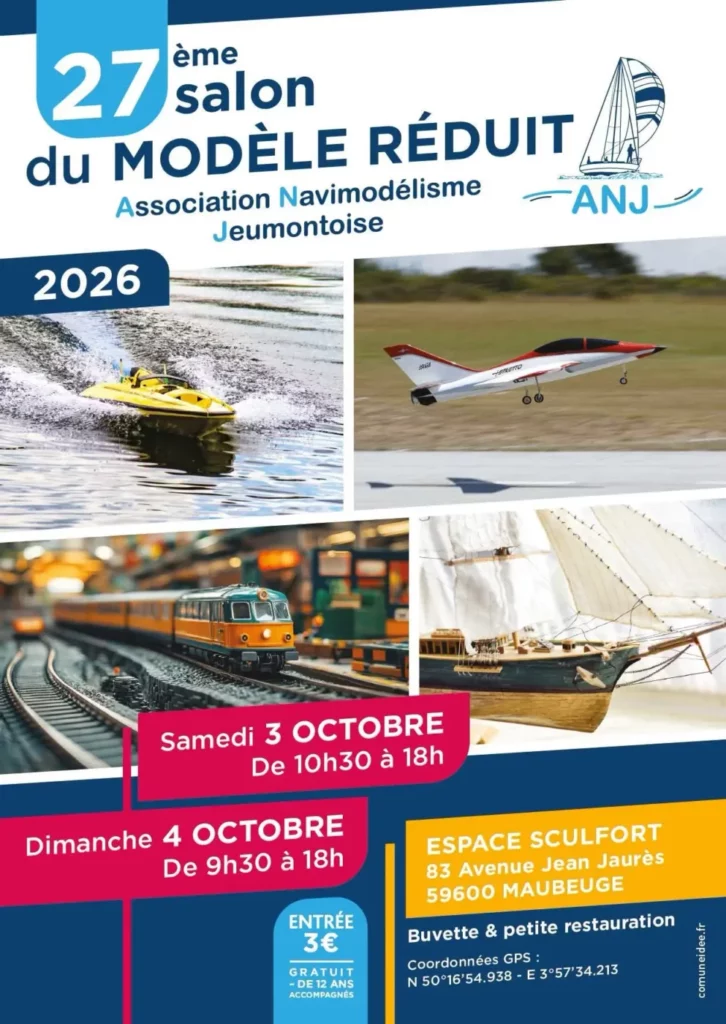 Affiche 27e salon modèle réduit 2026 Maubeuge