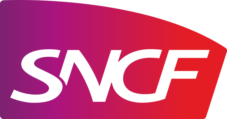 Logo SNCF Voyages gradient violet rouge blanc