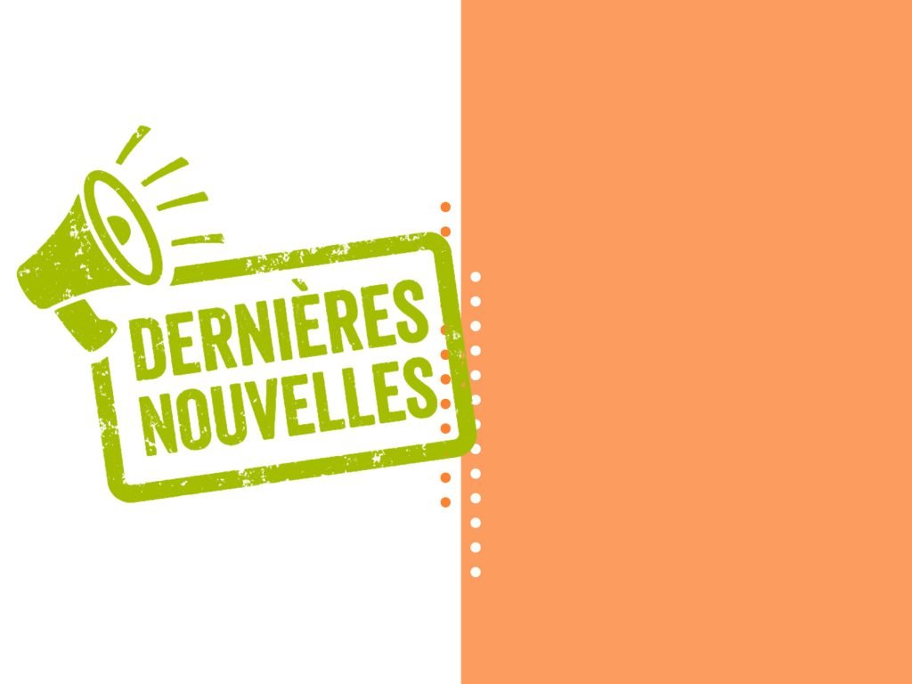 Mégaphone vert avec texte Dernières Nouvelles