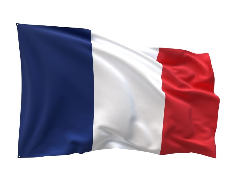 Drapeau français bleu blanc rouge ondulant