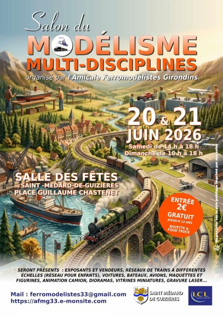 Affiche Salon Modélisme Multi-disciplines juin 2026 Saint-Médard