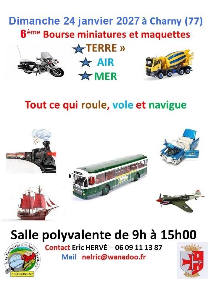Affiche bourse miniatures maquettes Charny janvier 2027