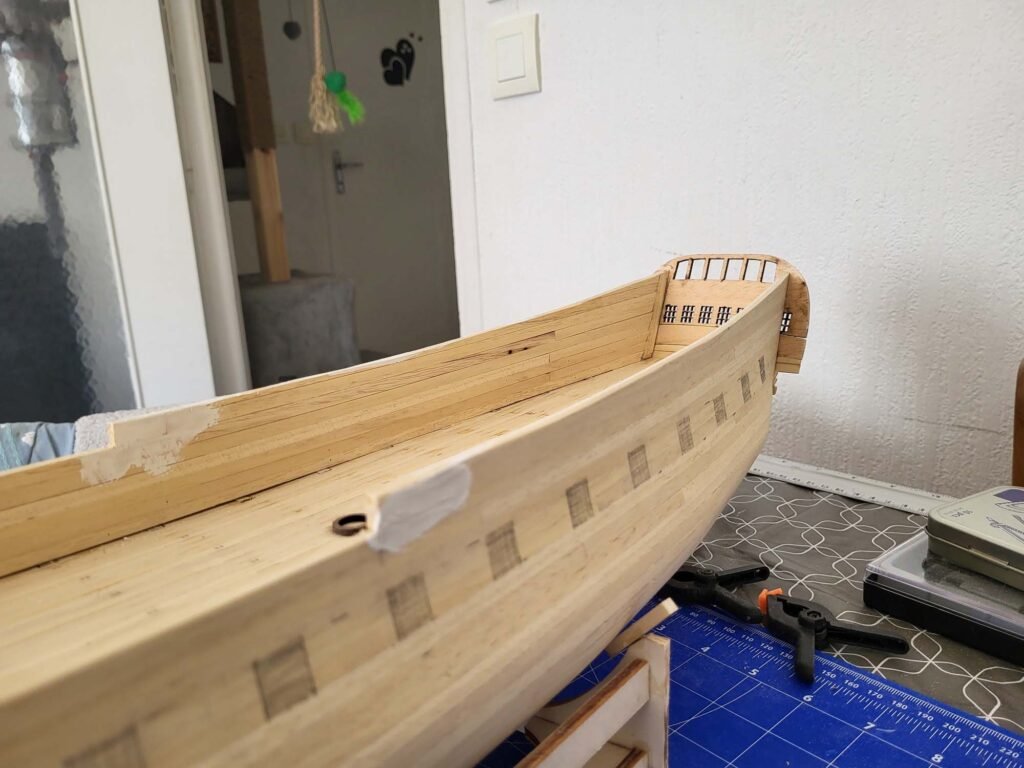 Maquette bateau bois construction intérieur